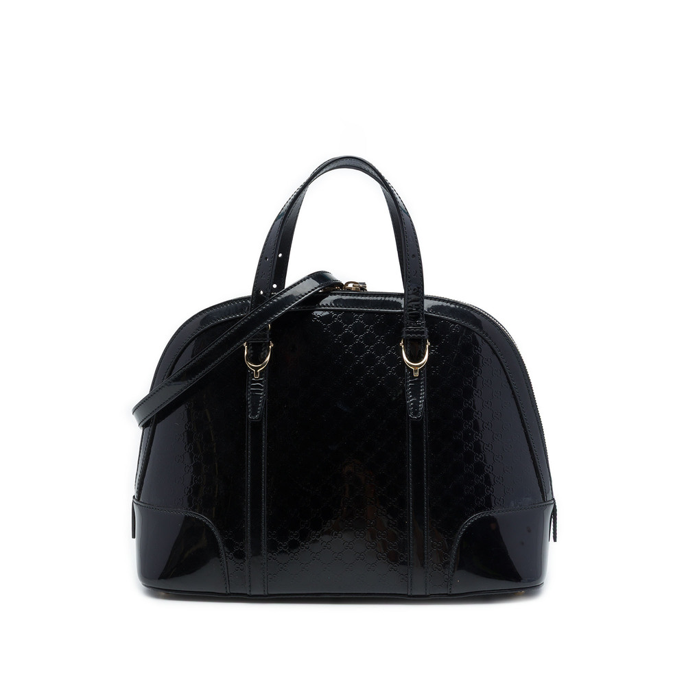 Pre-Loved Gucci Small Microguccissima Patent Nice Satchel